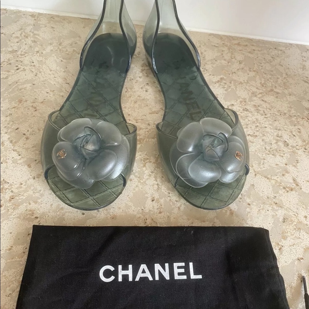 Chanel jelly sandals Sz 40